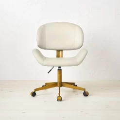 Mahonia Faux Leather Office Chair Cream/Aged Brass - Opalhouse™ Designed With Jungalow™ 9 Mahonia Faux Leather Office Chair Cream/Aged Brass - Opalhouse™ Designed With Jungalow™ -Chic Furniture Store GUEST 7640e014 ee0c 4fb4 9e4c 762fed3e8351