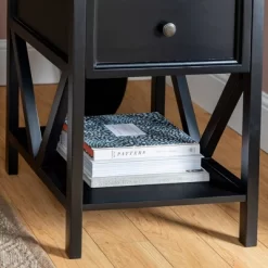 Set Of 2 Farmhouse Single Drawer V Frame Nightstands - Saracina Home -Chic Furniture Store GUEST 7687c127 6673 4260 bfa9 5a4f32541fed