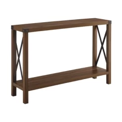 Sophie Rustic Industrial X Frame Entry Table - Saracina Home -Chic Furniture Store GUEST 769a81ac 9145 453b 9993 f274c3bd154a