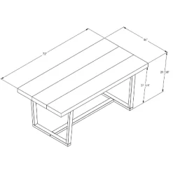 72" Modern Farmhouse Solid Wood Distressed Plank Top Dining Table - Saracina Home -Chic Furniture Store GUEST 771a4c0c 29dd 4c84 ae48 88970e06f0cd