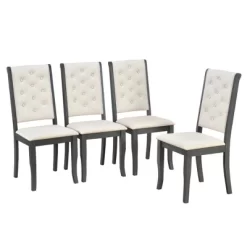 6 PCS Retro Dining Set With Unique-designed Table And Upholstered Chair-ModernLuxe -Chic Furniture Store GUEST 78a4aa99 c2e8 4e31 be9f 1d3d57e22a8b