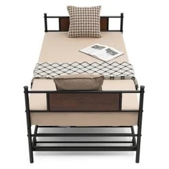 Costway Twin 2-In-1 Daybed Frame With Trundle Bed Set Steel Platform Sofa Bed Black -Chic Furniture Store GUEST 797f642a 894a 4557 8029 1d7110a81a6f
