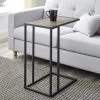 23" Modern Rectangle Two-Tone C Side Table With Metal Base - Saracina Home -Chic Furniture Store GUEST 79ed4eb6 b935 4dc1 a8a6 994aab6c93c7