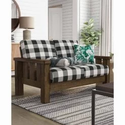 Jovie Gingham Rustic Loveseat - HOMES: Inside + Out 12 Jovie Gingham Rustic Loveseat - HOMES: Inside + Out -Chic Furniture Store GUEST 811faadd dc28 48fc 8c06 09255a27cd4d