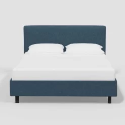 Olivia Upholstered Textured Linen Platform Bed - Threshold™