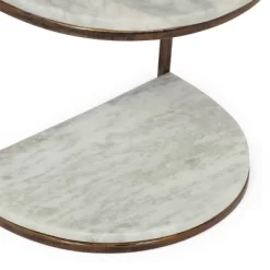 33.5" Bainville Modern Glam Handcrafted Marble Half Round Etagere Bookcase Natural White/Antique Brass - Christopher Knight Home 10 33.5" Bainville Modern Glam Handcrafted Marble Half Round Etagere Bookcase Natural White/Antique Brass - Christopher Knight Home -Chic Furniture Store GUEST 81ab22e6 eb7f 4b88 9722 a7abae7555a6