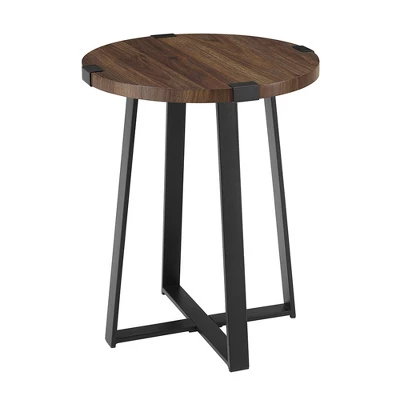 Wrightson Urban Industrial Faux Wrap Leg Round Side Table - Saracina Home 6 Wrightson Urban Industrial Faux Wrap Leg Round Side Table - Saracina Home - Image 4