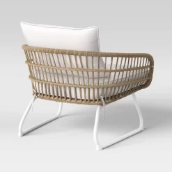 Southport Outdoor Patio Chair With Metal Legs, Club Chair Natural/White - Opalhouse™ -Chic Furniture Store GUEST 85f574ff c7e7 4d01 b943 e6500f46c5aa