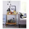 Metal, Wood, And Leather Bar Cart - Gold - Threshold™ -Chic Furniture Store GUEST 8794eff1 f37e 40f1 8db5 fcd72f9fc23e