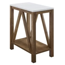Taylen A Frame Farmhouse Open Storage Side Table - Saracina Home -Chic Furniture Store GUEST 8a56e050 18a3 4e19 8714 e5ed52064b38