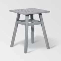 Slatted Chevron Acacia Wood Patio Side Table - Saracina Home -Chic Furniture Store GUEST 8a61fdce ae8f 4182 bfc5 23d1bf943ad3