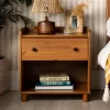 Set Of 2 Katie Transitional Tray Top 1 Drawer Solid Wood Nightstands Caramel - Saracina Home -Chic Furniture Store GUEST 8ca4f9e6 17c7 466f 97d9 dad18f748c87