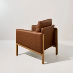 Faux Leather Upholstered Accent Arm Chair - Cognac - Hearth & Hand™ With Magnolia -Chic Furniture Store GUEST 8dd6e260 8922 4383 a370 058b5ae59a93