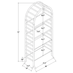 72" Holladay Curved Wooden Bookcase - Threshold™ Designed With Studio McGee -Chic Furniture Store GUEST 907a020b f8bd 48ff ad78 2332a2c16f0a