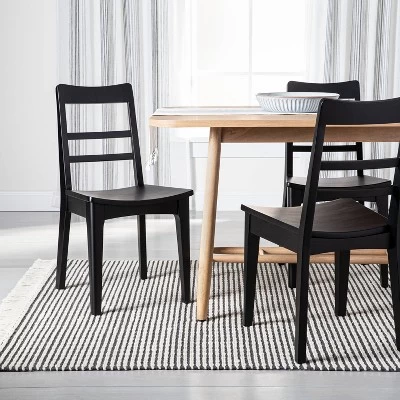 2pk Wood Ladder Back Dining Chair Set - Hearth & Hand™ With Magnolia 3 2pk Wood Ladder Back Dining Chair Set - Hearth & Hand™ With Magnolia