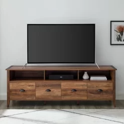 4 Drawer Farmhouse TV Stand For TVs Up To 80" - Saracina Home -Chic Furniture Store GUEST 96a5e6bf bea8 466a b714 93192818c2e9