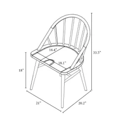 2pk Adwolf Rounded Spindle Dining Chairs Black - Threshold™ -Chic Furniture Store GUEST 9717f7b7 7377 4009 b5b2 b90142c847de