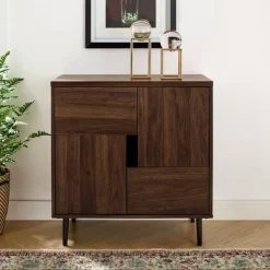 Modern Accent Cabinet With Color Pop Interior - Saracina Home
