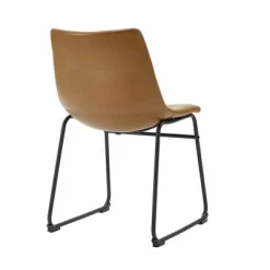 Set Of 2 Laslo Modern Upholstered Faux Leather Dining Chairs - Saracina Home -Chic Furniture Store GUEST 9c08c6e5 09f4 403a 844a a5fe7811db86