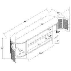 Portola Hills Caned Door TV Stand For TVs Up To 60" - Threshold™ Designed With Studio McGee -Chic Furniture Store GUEST a0956830 d71f 43eb 95fa 09eff023a340