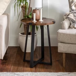 Wrightson Urban Industrial Faux Wrap Leg Round Side Table - Saracina Home 17 Wrightson Urban Industrial Faux Wrap Leg Round Side Table - Saracina Home -Chic Furniture Store GUEST a1776d41 205b 40e5 9e7e fbd37a7831f8
