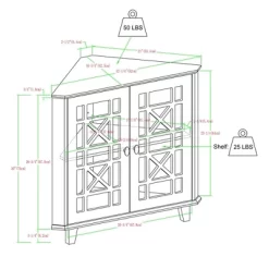 2 Door Corner Accent Cabinet With Fretwork Doors - Saracina Home -Chic Furniture Store GUEST a18e1f43 b6f9 4000 b005 ef27a6115445