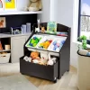 Costway Kids Wooden Toy Storage Unit Organizer W/Rolling Toy Box & Plastic Bins NaturalEspresso -Chic Furniture Store GUEST a3d3b5fa 2433 4e82 a962 d1d0533ee1e1