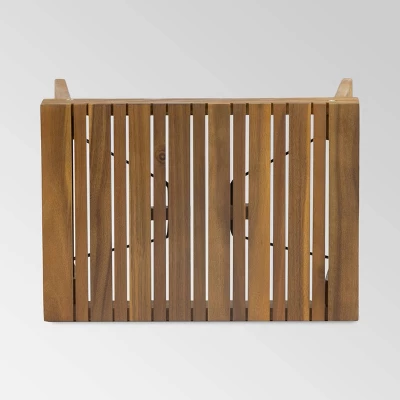 Kyoto Acacia Wood Folding Side Table - Teak - Christopher Knight Home 5 Kyoto Acacia Wood Folding Side Table - Teak - Christopher Knight Home - Image 4