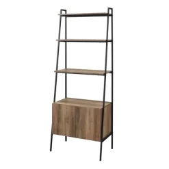 72" Open Shelf And Closed Storage Cabinet Ladder Bookcase - Saracina Home -Chic Furniture Store GUEST a549211b d335 42ba adc5 7d826ec271f5