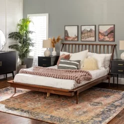 Boho Solid Wood Spindle Platform Bed - Saracina Home -Chic Furniture Store GUEST a59e04b0 9472 44a4 aa47 43be053d19eb