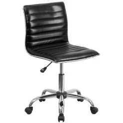 Emma And Oliver Low Back Designer Armless Ribbed Swivel Task Office Chair -Chic Furniture Store GUEST a5fdbc2a a8ee 465c 8b7c a1b4987714d6