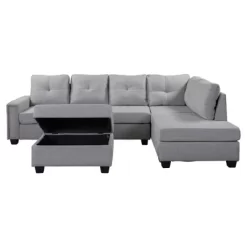 108" Reversible L-Shape Sectional Sofa Couch With Storage Ottoman-ModernLuxe -Chic Furniture Store GUEST a9ce32c3 fc5c 4bb1 b03d cb528c5420d4