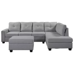 108" Reversible L-Shape Sectional Sofa Couch With Storage Ottoman-ModernLuxe -Chic Furniture Store GUEST ad1c856a 1ef9 49cf 8a82 908837822cc2