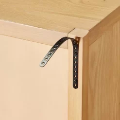 Grooved Wood With Glass 2-Door Cabinet - Natural - Hearth & Hand™ With Magnolia -Chic Furniture Store GUEST ad828782 66cb 4ad3 92bb c319b1b88f26