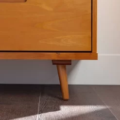 Cara 3 Drawer Mid-Century Modern 3 Drawer TV Stand For TVs Up To 80" - Saracina Home -Chic Furniture Store GUEST adfc6377 a2f8 4667 b301 db0ca03593e7