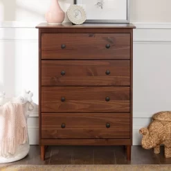 Stiva Classic Mid-Century Modern Vertical 4 Drawer Dresser - Saracina Home 14 Stiva Classic Mid-Century Modern Vertical 4 Drawer Dresser - Saracina Home -Chic Furniture Store GUEST b0823982 764c 49c2 9719 bd8deaa91d99