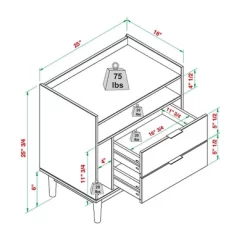 2pk Mid-Century Modern Solid Wood 2 Drawer Storage Nightstands - Saracina Home 24 2pk Mid-Century Modern Solid Wood 2 Drawer Storage Nightstands - Saracina Home -Chic Furniture Store GUEST b4a44f9f b4b8 4593 b2f1 f1a651c0f8e1