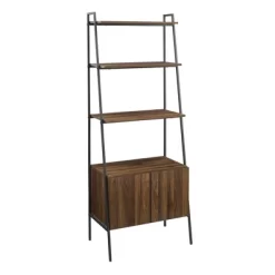 72" Open Shelf And Closed Storage Cabinet Ladder Bookcase - Saracina Home -Chic Furniture Store GUEST b4c9708c 2fe3 4654 9c06 b27773a6d3bc