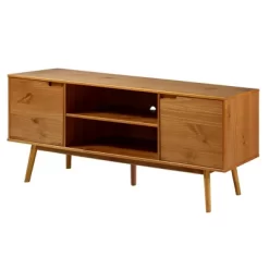 Solid Wood Mid-Century Modern TV Stand For TVs Up To 80" - Saracina Home -Chic Furniture Store GUEST b4ef855d 4d09 4e84 b45e 237d42433b01