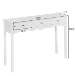 Costway Console Table Hall Table Side Table Desk Accent Table 3 Drawers Entryway White 13 Costway Console Table Hall Table Side Table Desk Accent Table 3 Drawers Entryway White -Chic Furniture Store GUEST b544da82 60f3 444c b5e9 c9af0d1179f6
