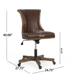 Coulee Contemporary Upholstered Roll Back Swivel Office Chair Dark Brown/Natural - Christopher Knight Home 24 Coulee Contemporary Upholstered Roll Back Swivel Office Chair Dark Brown/Natural - Christopher Knight Home -Chic Furniture Store GUEST b5c43bc6 3348 4a01 85ce 9caa9e8dcbbf