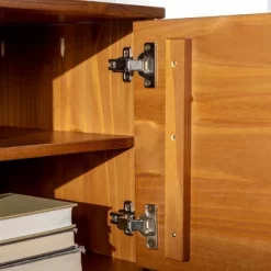 Solid Wood Mid-Century Modern TV Stand For TVs Up To 65" - Saracina Home -Chic Furniture Store GUEST b6988a47 d2a1 42d2 b729 fbdccceb19f2