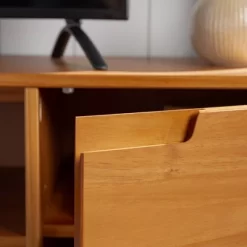 Solid Wood Mid-Century Modern TV Stand For TVs Up To 80" - Saracina Home -Chic Furniture Store GUEST b78e54f7 947a 4b3c 9e8b b3b9f13c7373