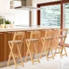 Costway Set Of 4 Bamboo Folding Barstools Counter Height Dining Chairs Installation Free -Chic Furniture Store GUEST b8715a6f 722b 4892 aed6 84490194a6a2