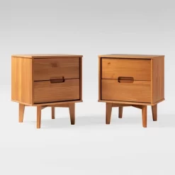 Mid-Century Modern Wood Nightstand - Saracina Home -Chic Furniture Store GUEST ba155c5a 2d30 4a7d a041 aa93a2472c72