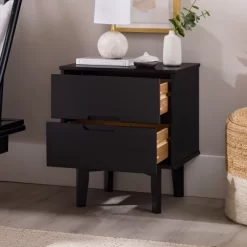 Mid-Century Modern Wood Nightstand - Saracina Home -Chic Furniture Store GUEST bb8cd0af 9f2f 4c69 916e ce68660dee05