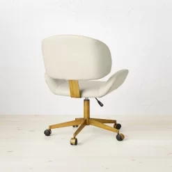 Mahonia Faux Leather Office Chair Cream/Aged Brass - Opalhouse™ Designed With Jungalow™ 10 Mahonia Faux Leather Office Chair Cream/Aged Brass - Opalhouse™ Designed With Jungalow™ -Chic Furniture Store GUEST c063500a 216c 4d23 8174 81e648410040