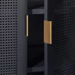 66" East Bluff Woven Cabinet Black - Threshold™ Designed With Studio McGee -Chic Furniture Store GUEST c257520a eec7 407a b715 3ee6acc782cd