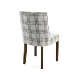 2pk Harman Contemporary Upholstered Plaid Dining Chairs Gray/Light Beige/Brown - Christopher Knight Home -Chic Furniture Store GUEST c59b166c df3d 4761 8d46 d228bd9e258f