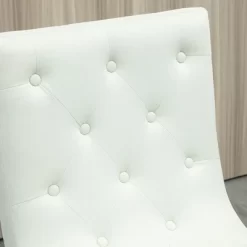 HOMCOM Bar Stools Set Of 2, Swivel Bar Chairs, 25.5" High Fabric Tufted Breakfast Barstools For Kitchen Counter, Cream White -Chic Furniture Store GUEST c6894d97 b617 48f0 a8ab de2d9f3bba9e